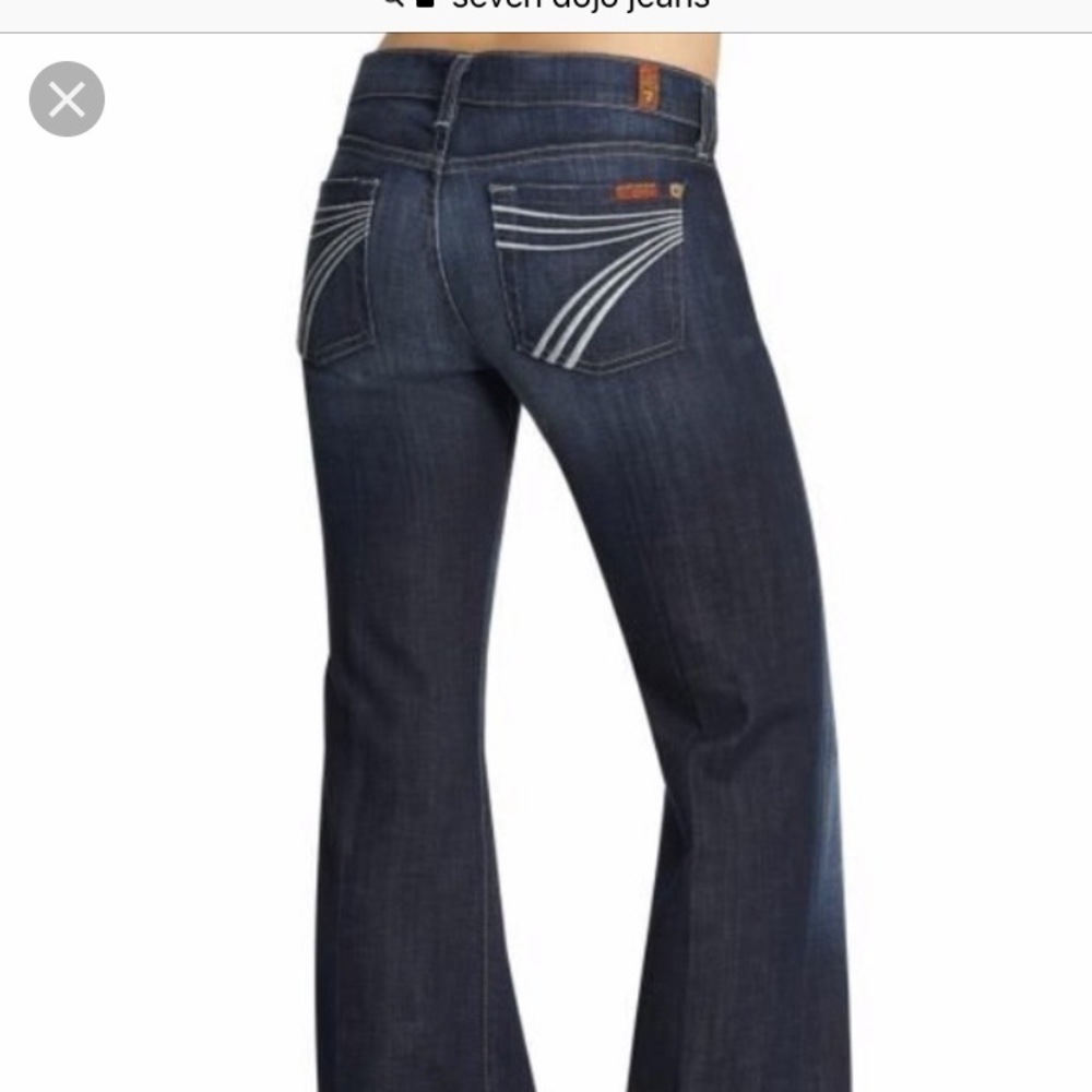 7 for all man kind, size 26 wide leg dojo jeans